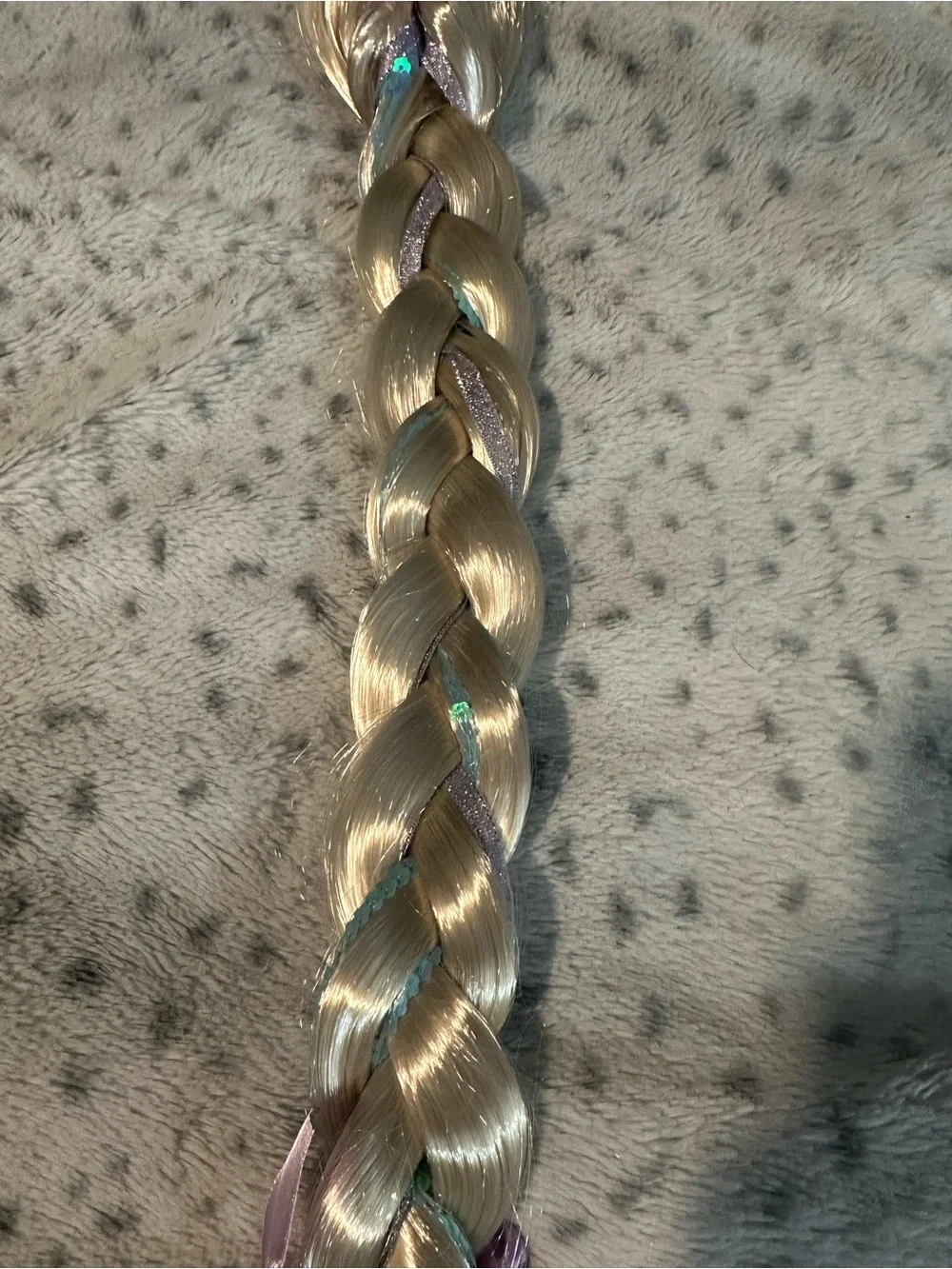 Celebrate Girls Clip On Blonde Braided Hair Extension with Pastel Flower Accents